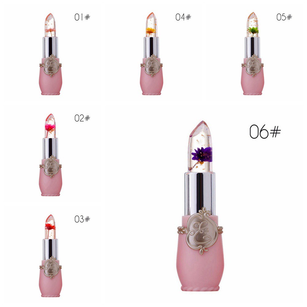 JUNE Hot Flower Lipstick Long Lasting|Jelly Lip Balm Gloss Magic Makeup Moisturizer Temperature Color Changing