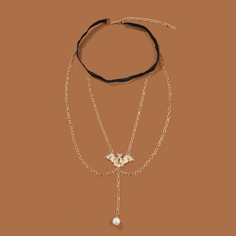 Chuỗi Ngọc Trai Đeo Chân Hình Dơi Độc Đáo Cho Nữ