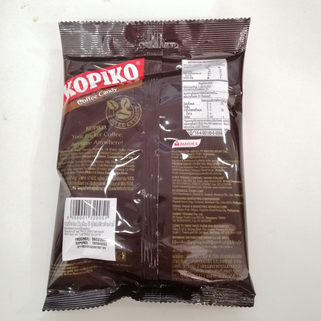 Kẹo Cà Phê Kopiko Coffee Candy (Gói 150g)