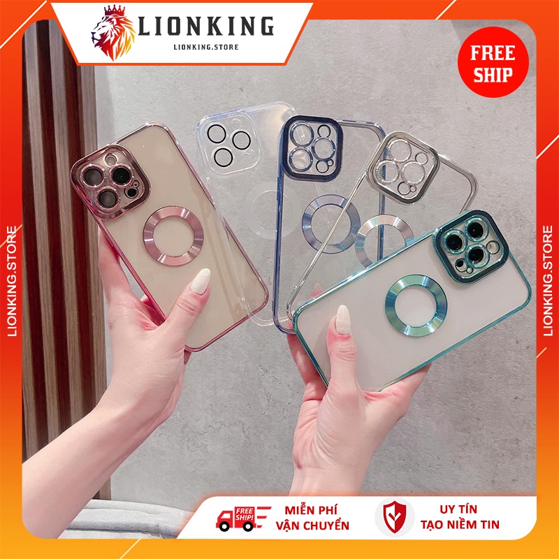 Ốp lưng iphone 6plus 6splus 7 plus 8plus X Xr XsM 11 12 13 Promax 14 Promax- lRIS hở táo - Lionking 