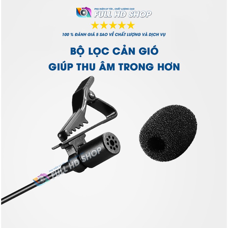 Micro ghi thu âm Boya M1 - Micro ghi âm cài áo chính hãng Boya - Full HD Shop