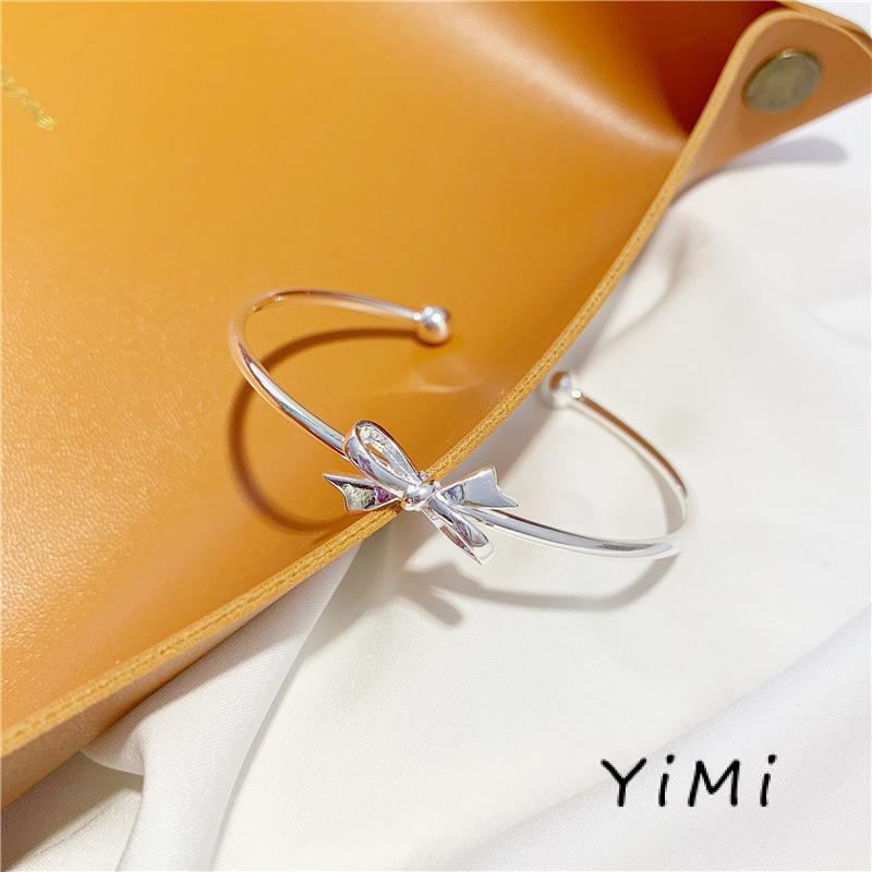 Vòng Đeo Tay Bạc Đính  Nơ Ngọt Ngào Dễ Thương Làm Quà Tặng Cho Bạn Gái/ Bạn Gái