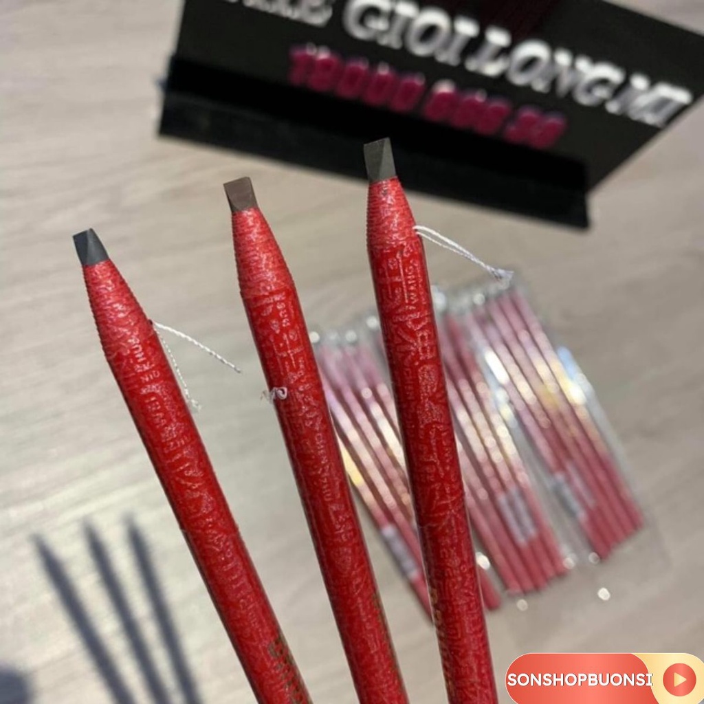 Chì xé kẻ lông mày Kasumi vỏ màu Đỏ