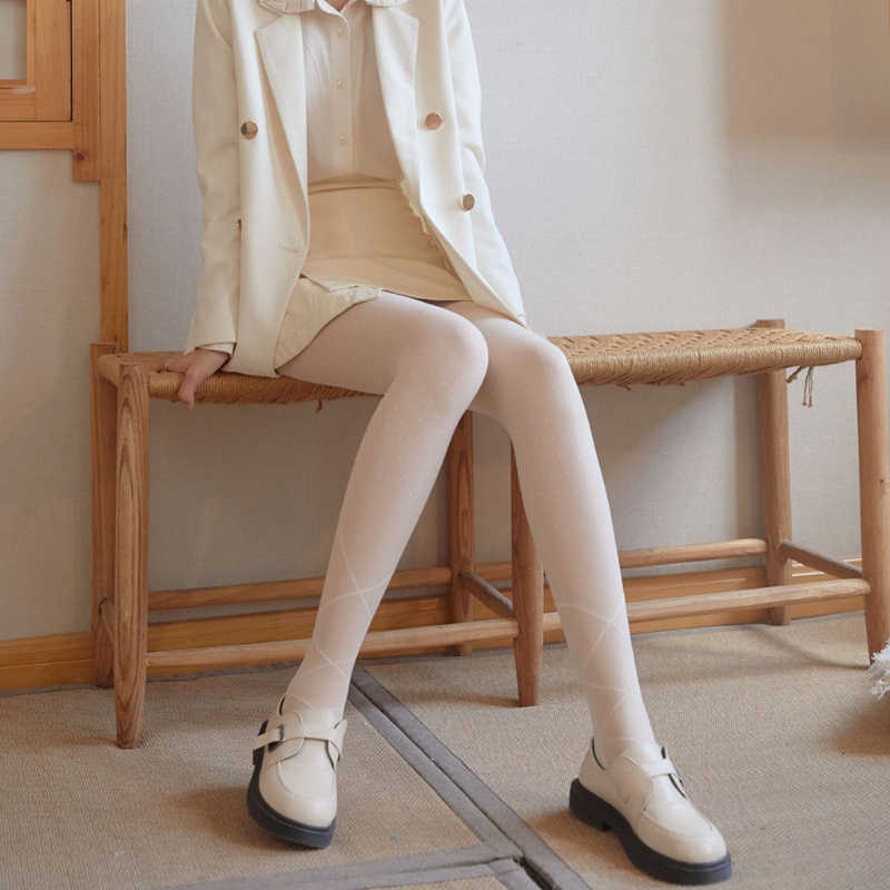 Quần Tất Dày Họa Tiết Chấm Bi Kiểu Vintage Dễ Thương Cho Bạn Gái