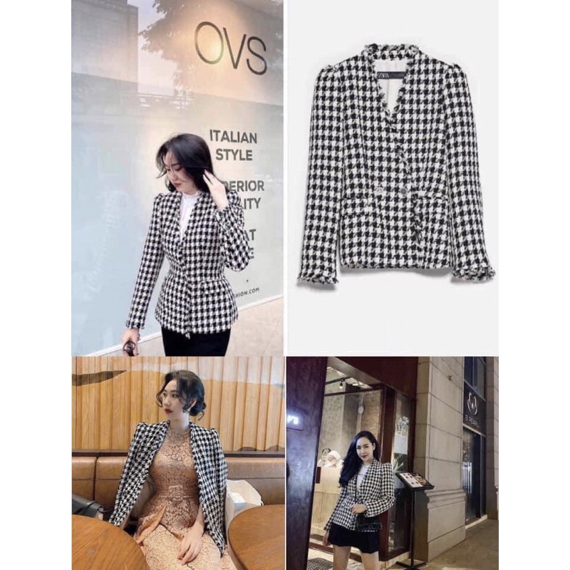 Áo dạ tweed ZARA