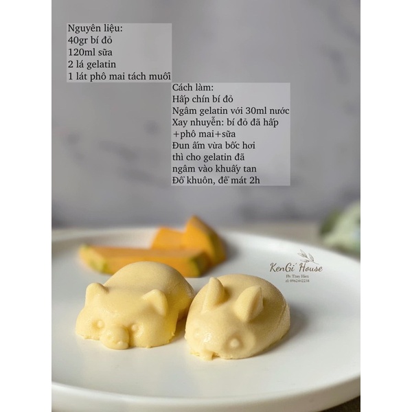 Khuôn thỏ khuôn phô mai làm pudding cho bé