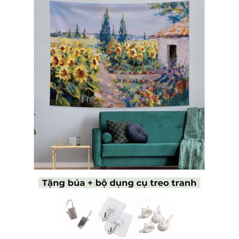 [COMBO Tranh đèn] Tranh treo tường phong cách thiên nhiên Bắc Âu_hàng nhập chất lượng sắc nét bao giặt