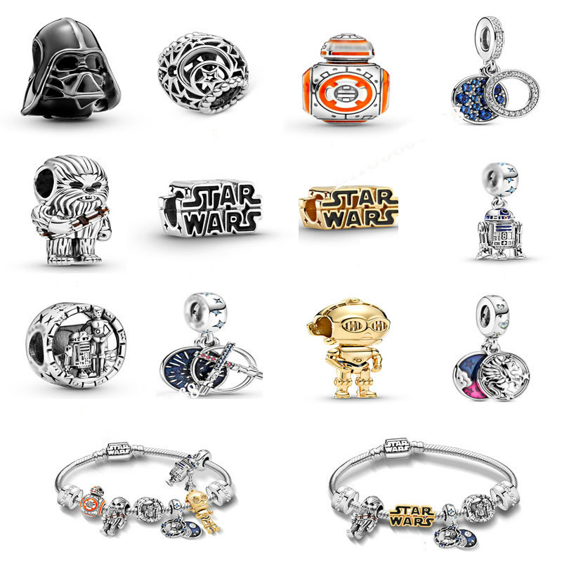 Pandora Vòng Tay Chuỗi Hạt Phong Cách Star Wars Độc Đáo