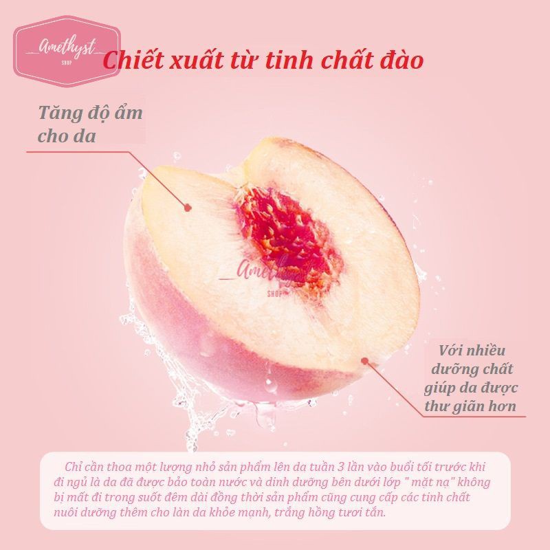 Mặt Nạ Ngủ Đào Venzen Peach Mask Niacinamide