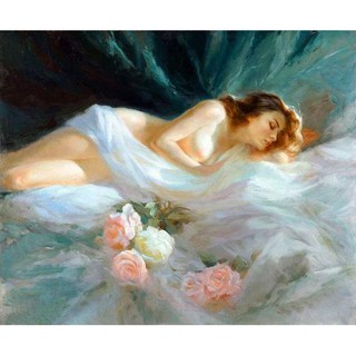 Tranh Treo Tường Cô Gái Nghệ Thuật  70 x 60 cm TTT-0309