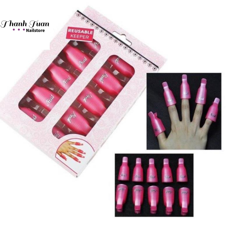 Kẹp ủ tháo gel tay 10 chiếc/hộp tiện lợi  - Phụ kiện đồ nail