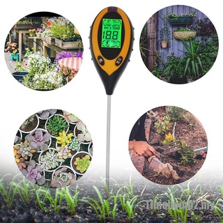 [Time2] Máy đo độ ẩm đất PH 4 trong 1 Máy đo độ ẩm ánh sáng mặt trời cho bãi cỏ cây trong vườn