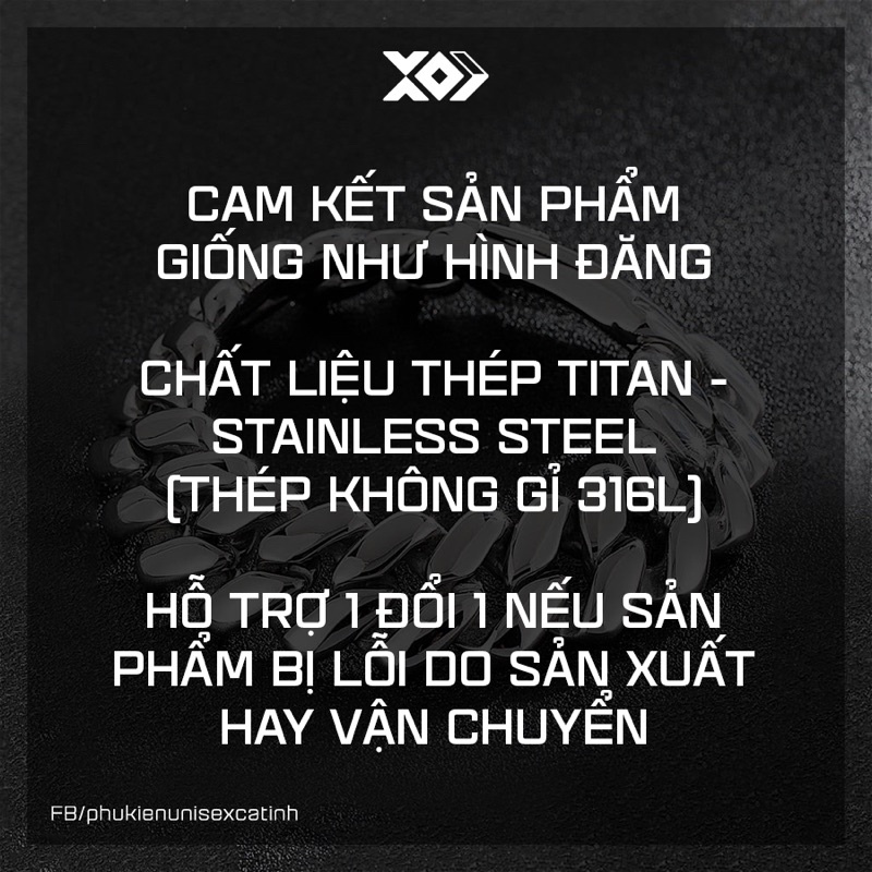 Vòng Tay Thép Titan Mặt Hình Chữ Nhật Bo Góc Streetstyle - Lăc Tay Thép Không Gỉ Phong Cách Châu Âu Mỹ