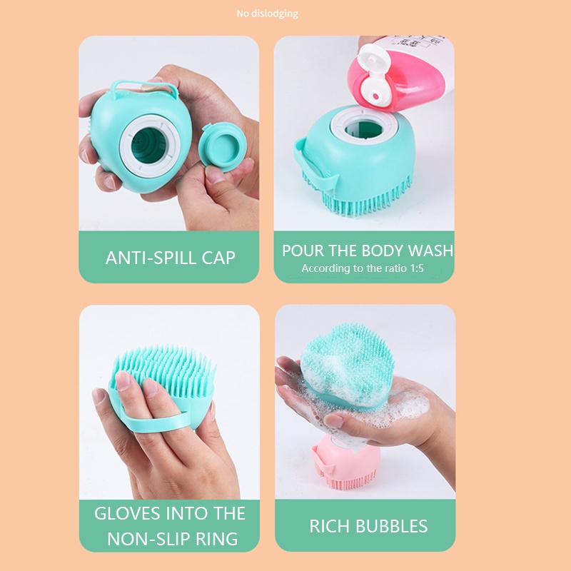 Bàn chải tắm mát xa lông thú cưng tiện dụng