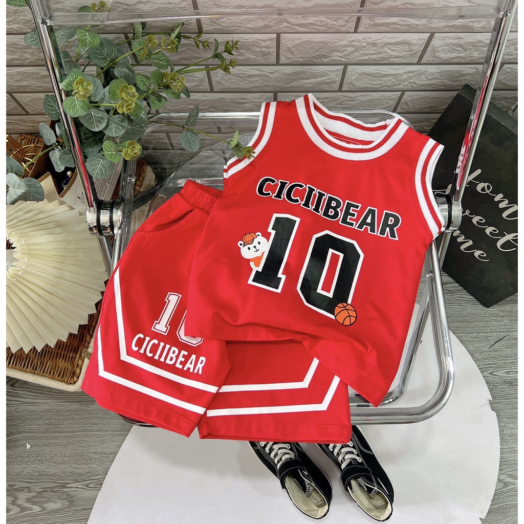 SET THUN ĐỎ BÓNG RỔ CHO BÉ TRAI