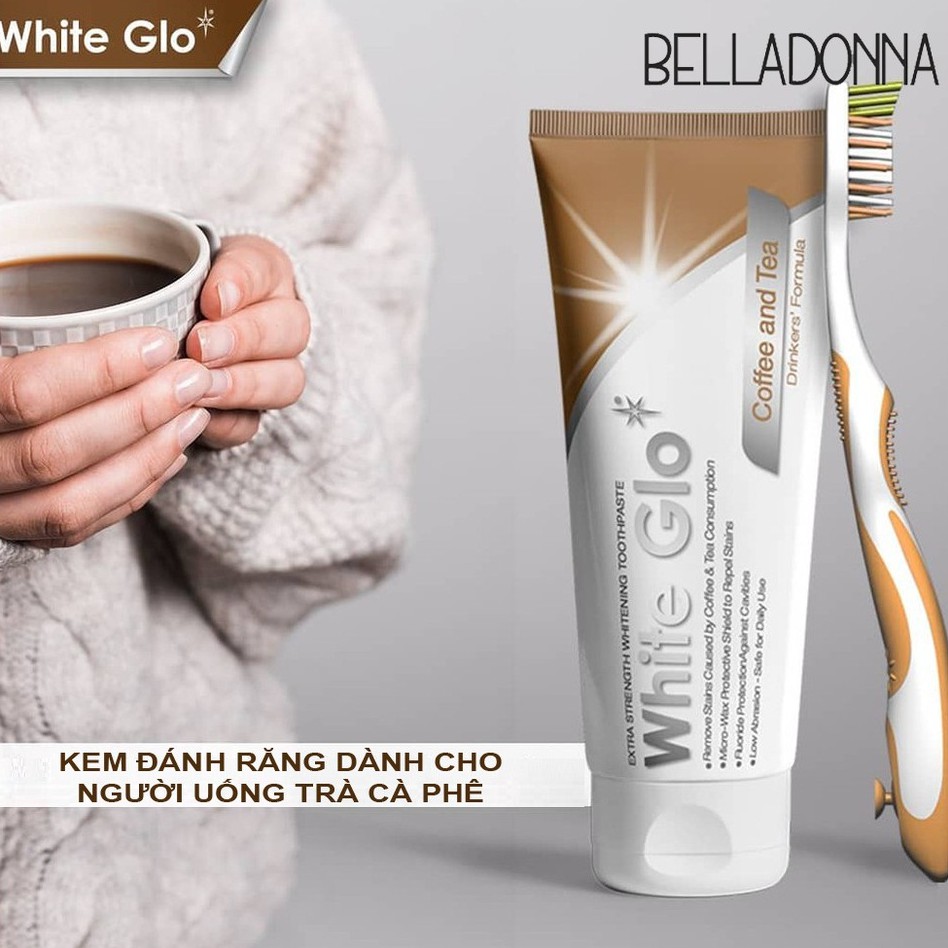 [CHÍNH HÃNG] Kem Đánh Răng Dành Cho Người Uống Trà Cà Phê White Glo Coffee &amp; Tea Drinkers Fomula 150g
