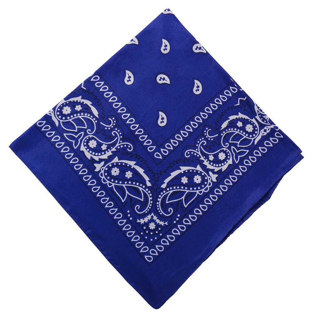 Khăn bandana hiphop turban nam nữ màu xanh dương xanh đen iLita