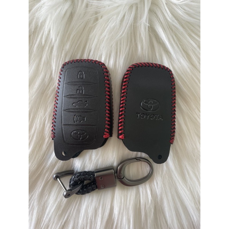 Bao Da (Tặng kèm móc khoá ) Khóa Smartkey  TOYOTA  Camry  Fortuner  Land Cruiser 3/4 nút bấm