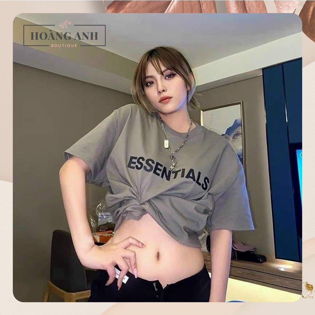 Áo phông rộng Basic Essentials - Áo phông rộng nữ chất vải Cotton mát mịn thấm hút mồ hôi - Áo thun nữ trơn cao cấp | BigBuy360 - bigbuy360.vn