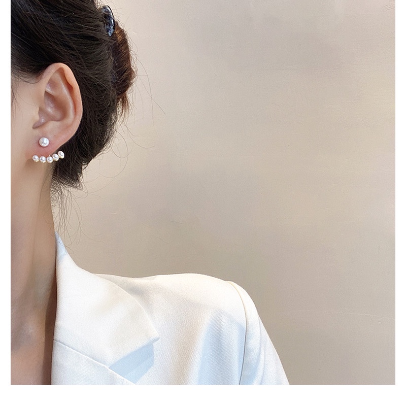 Khuyên tai đính hạt ngọc trai nhân tạo phong cách Hàn Quốc đơn giản thời trang dành cho nữ