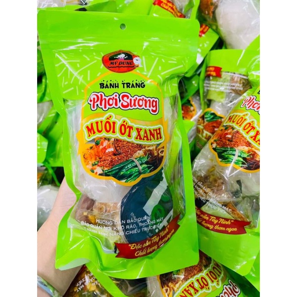 _Bánh tráng phơi sương Mỹ Dung_muối ớt xanh_chất lượng thơm ngon,rẻ,hợp vệ sinh