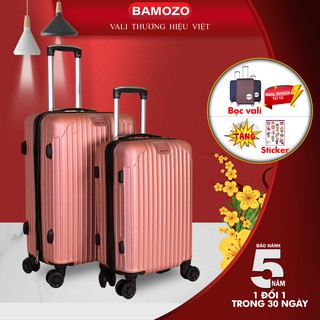 COMBO VALI DU LỊCH Bamozo BMZ-8801 Size 20+24 BỀ MẶT NHÁM CỰC ĐẸP