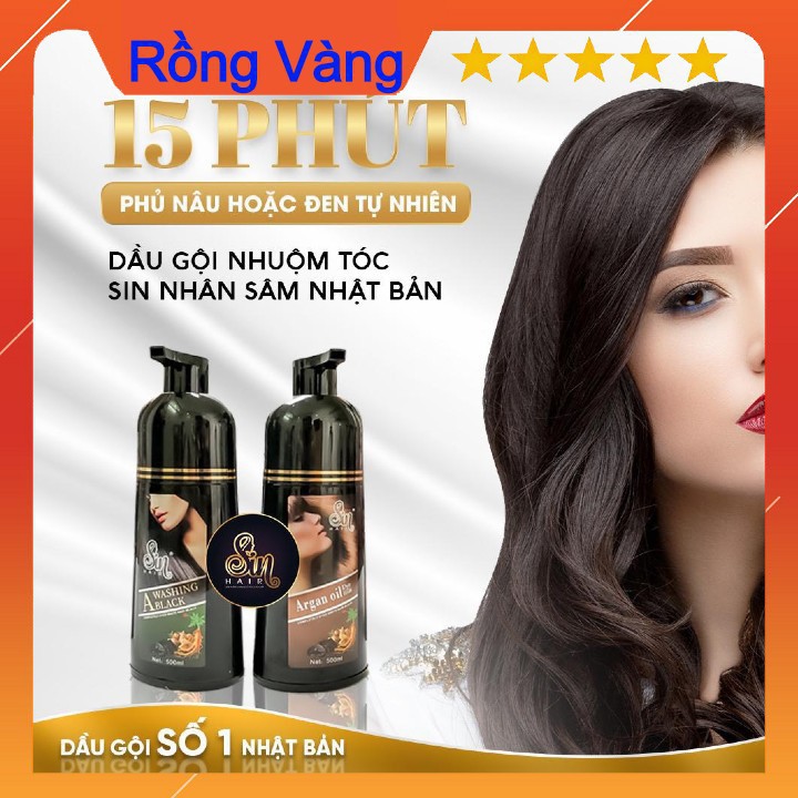 Dầu Gội Thảo Dược Phủ Tóc Bạc Nhân Sâm Sin Hair