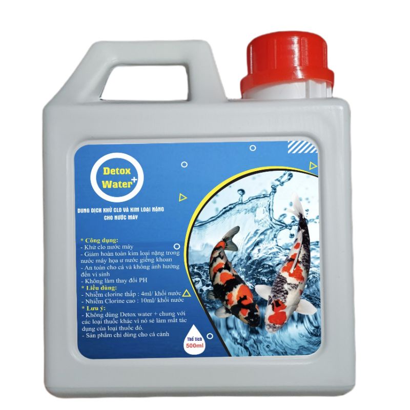 Detox water + khử clo nước máy, loại bỏ kim loại nặng trong nước giếng 500ml