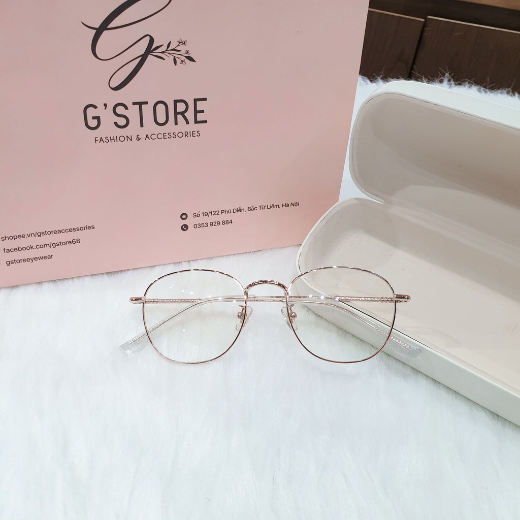 Gọng kính cận kim loại mắt dáng tròn vuông Qiwa Eyewear 5261, Kính cận mắt tròn nữ | BigBuy360 - bigbuy360.vn