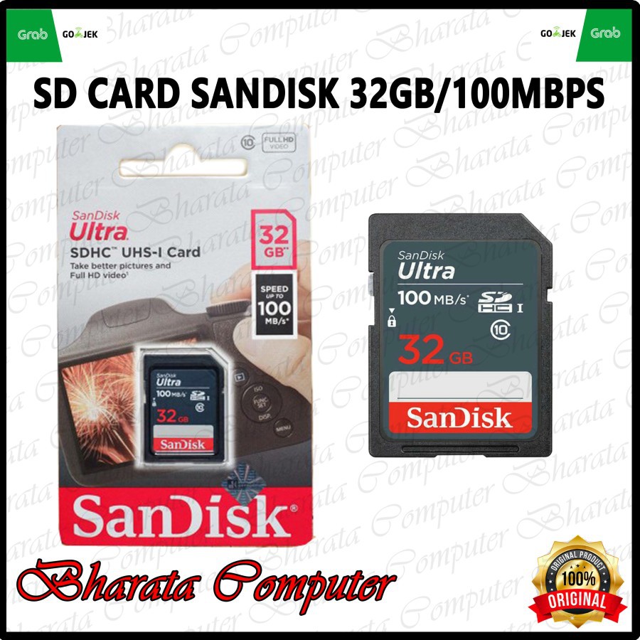 Thẻ Nhớ Sandisk Sd 32gb Sdhc 100mb / S 32gb Sdcard 100mbps Class 10