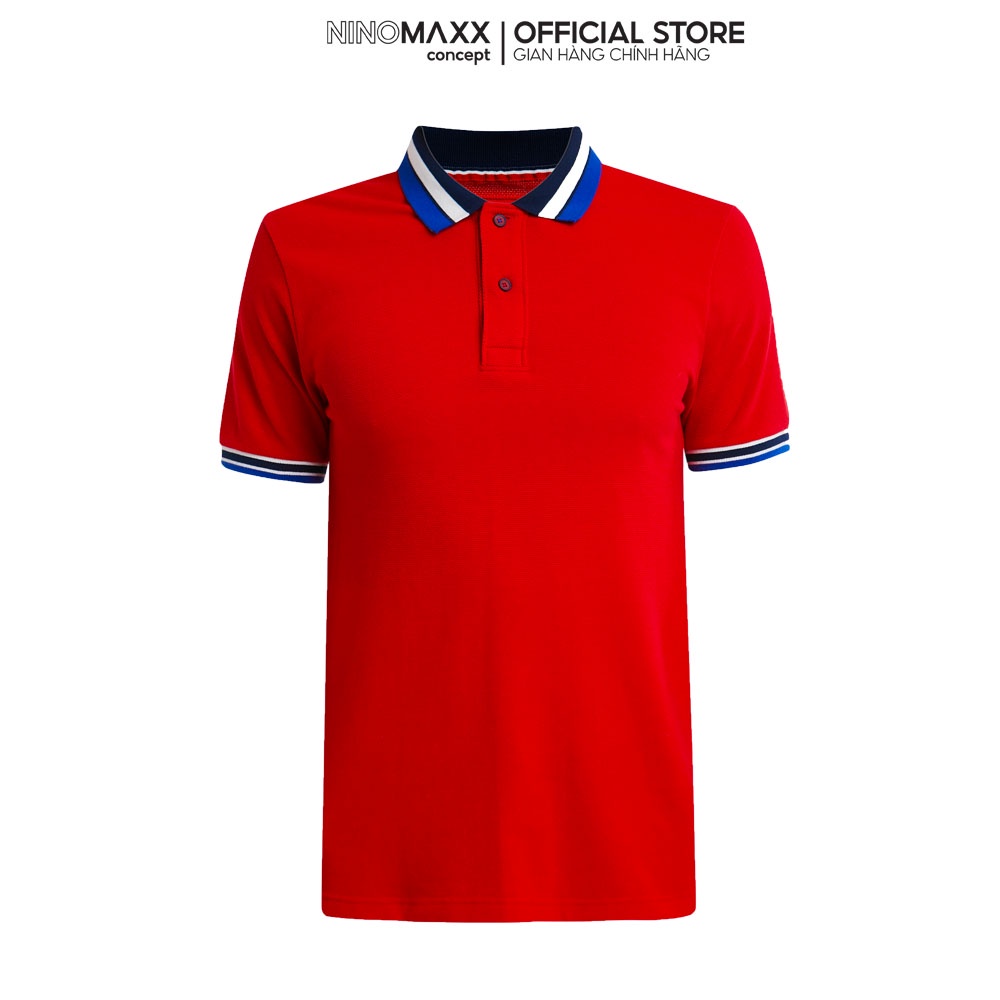 NINOMAXX Standard Polo - Áo Polo Nam tay ngắn viền kẻ sọc nhiều màu 1810022