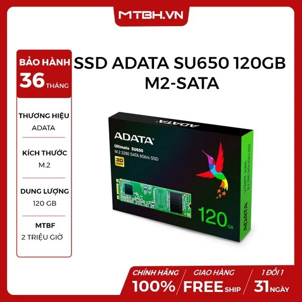 Ổ CỨNG SSD ADATA SU650 120GB M2-SATA