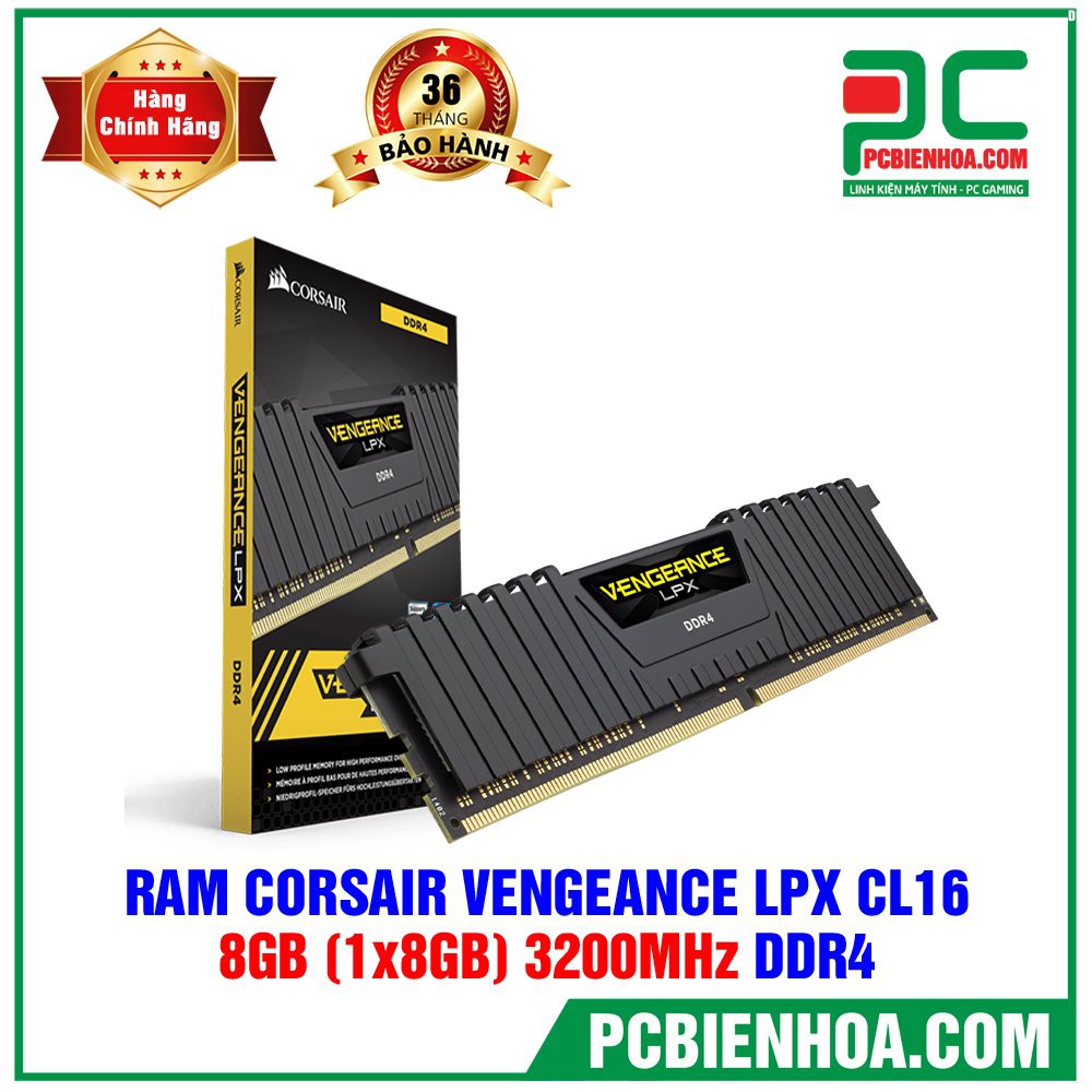 RAM CORSAIR VENGEANCE LPX C16 8GB  1X8GB  3200MHZ DDR4