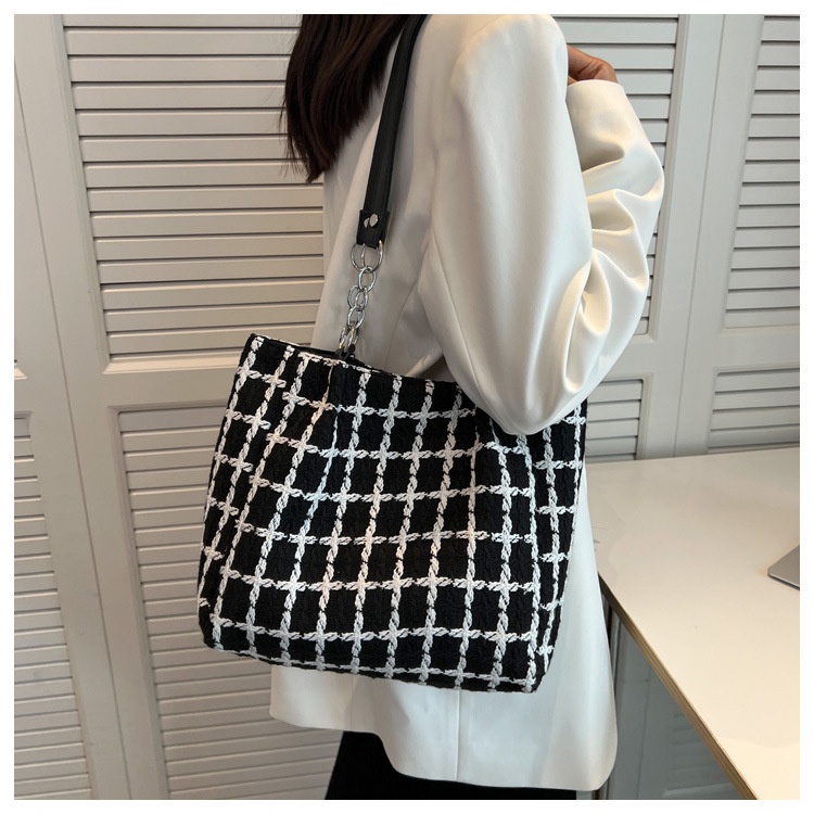 Túi đeo chéo JASMIN NOIR họa tiết caro thời trang cho nữ