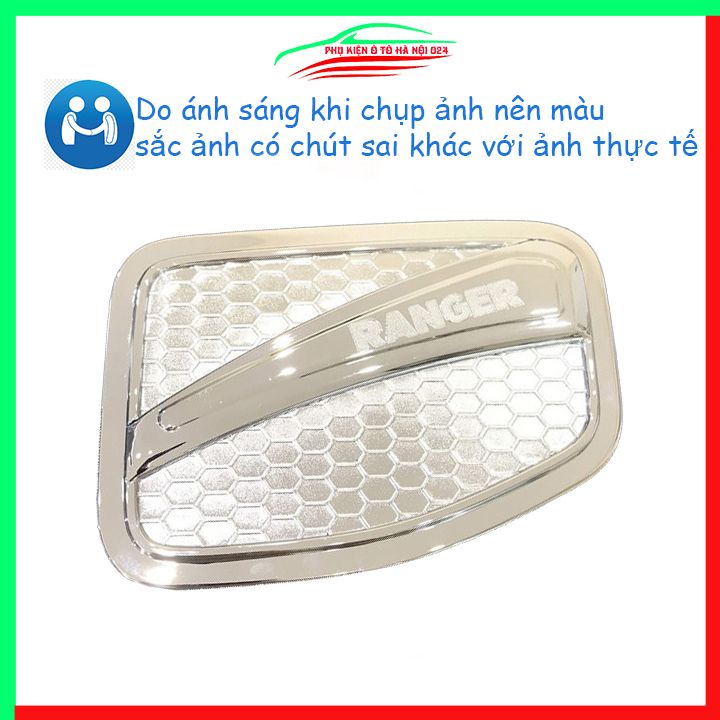 Ốp nắp xăng Ranger 2014-2021 mạ crom bảo vệ chống trầy trang trí ô tô