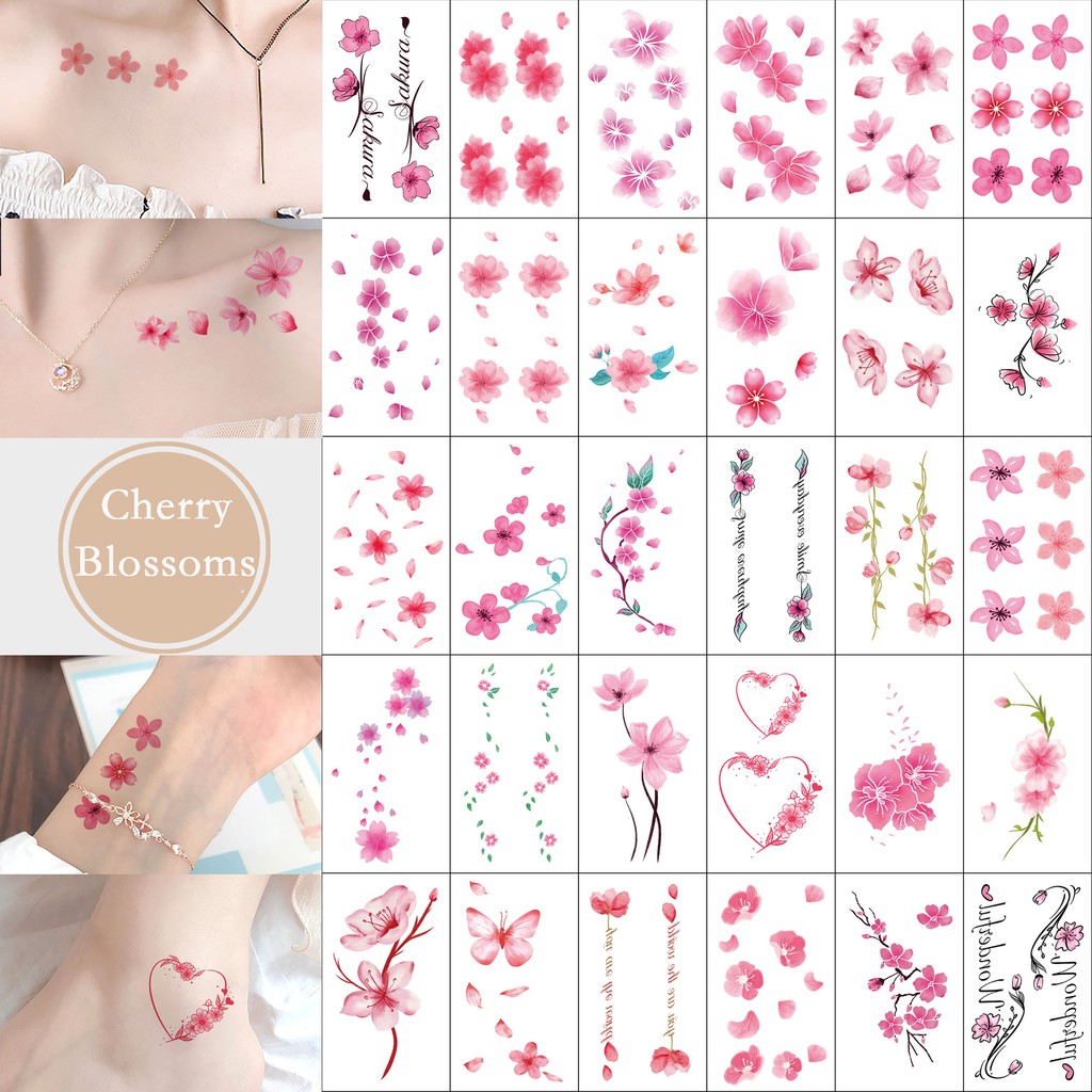 [Hàng mới về] Hình xăm dán tạm thời họa tiết tùy chọn dễ thương chống thấm nước