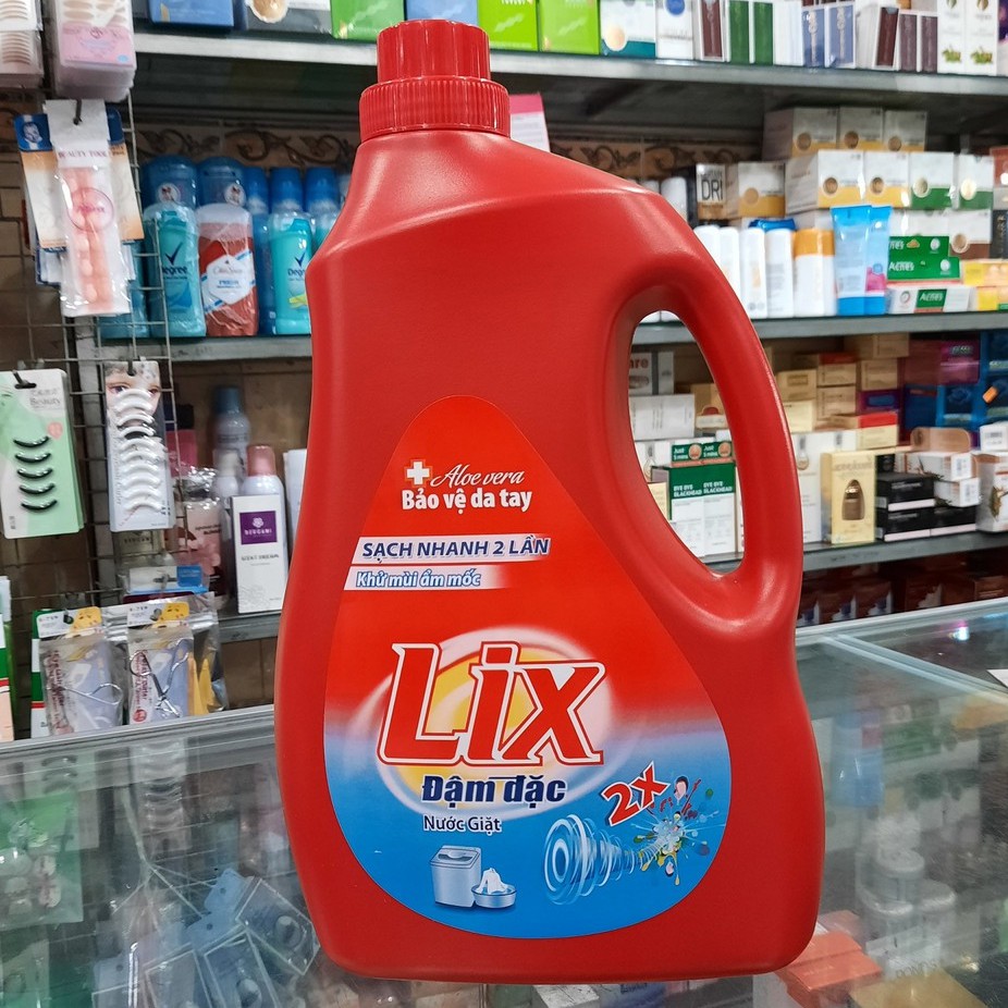 Nước giặt Lix đậm đặc chai 3,8kg
