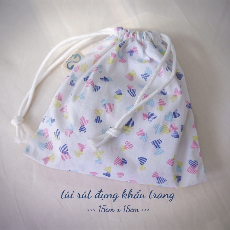 Túi vải rút mini vải linen