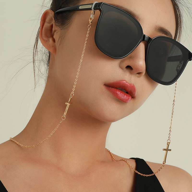Dây Đeo Mắt Kính Chống Thất Lạc Màu Vàng / Bạc Hình Thánh Giá Tiện Dụng