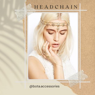 Vòng đội đầu headchain vàng đan phong cách boho (CÓ SẴN - HOẢ TỐC)