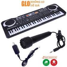 Đàn piano 61 phím kèm micro giúp bé học tập,luyện thanh nhạc,tập hát,chơi nhạc giải trí ( tặng 4 pin AA-1.5V)