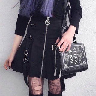 Chân Váy Cạp Cao Gothic Nữ Cực Chất