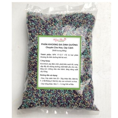 700g Phân Khoáng Đa Dinh Dưỡng Thế Hệ Mới, Chồi Lá Khỏe, Ra hoa nhiều, Phân Bón NPK 18-14-7 Chuyên Cho Hoa, Cây Cảnh