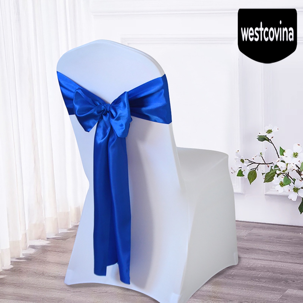 [Hot]☀ Dây Ruy Băng Lụa Thắt Nơ Lưng Ghế Ngồi Tiệc Cưới Thoáng Khí