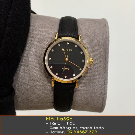Đồng hồ cặp nam nữ Halei dây da mềm thời trang Tặng Hộp Tặng 2 Pin Dự Phòng | BigBuy360 - bigbuy360.vn