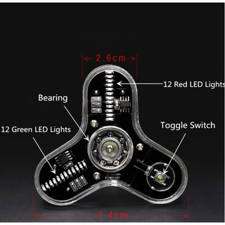 Con Quay Đồ Chơi Fidget Spinner Led Điện Tử Diy