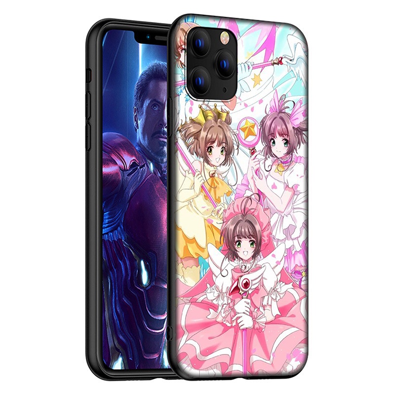 Ốp điện thoại mềm họa tiết anime Card Captor Sakura cho iPhone 7 8 7+ 8+ 6+ 6S+ XR XS Max 5 5s 17SF