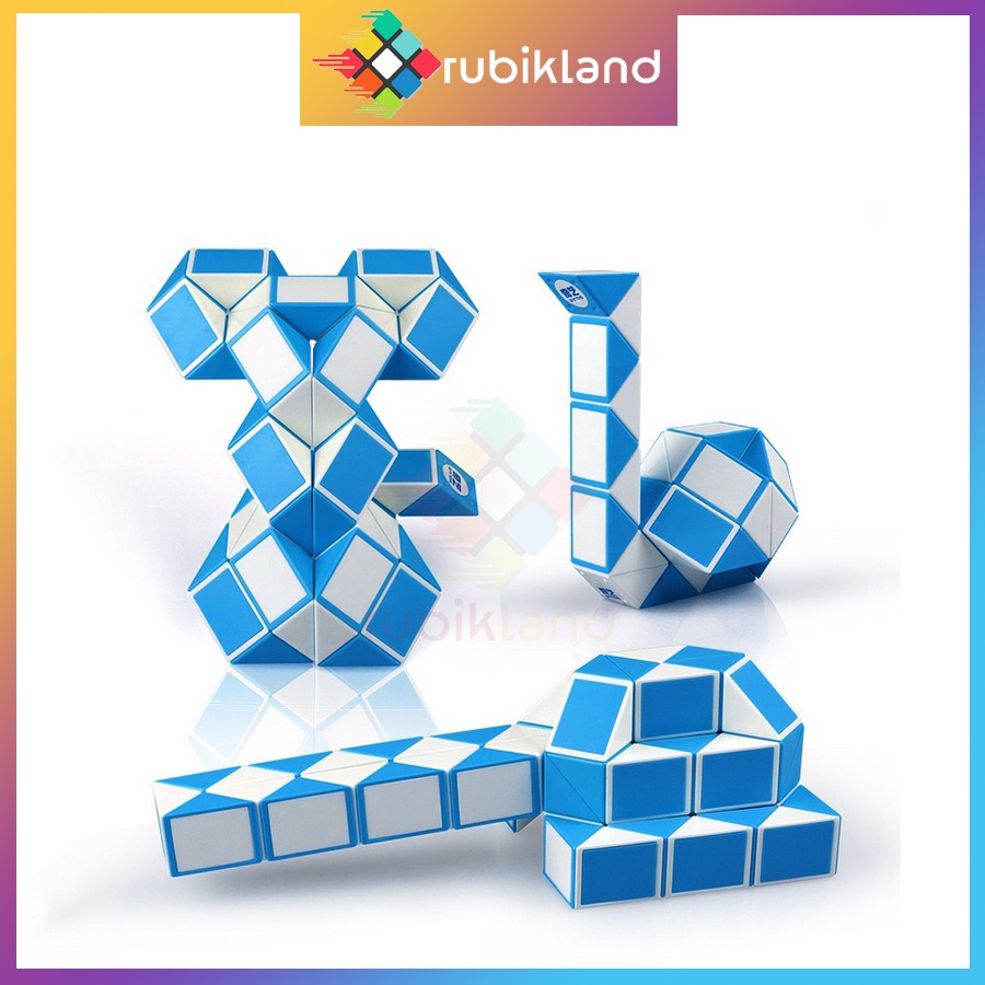 Rubik Snake QiYi Twist Puzzle Rubic Biến Thể Cao Cấp 24 Đoạn 36 48 60 72 Đồ Chơi Trí Tuệ Trẻ Em