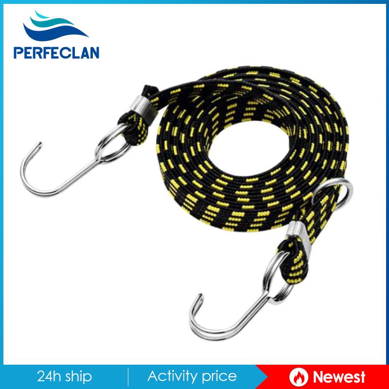 Dây Treo Hành Lý Co Giãn Có Móc Màu Vàng Dài 2m