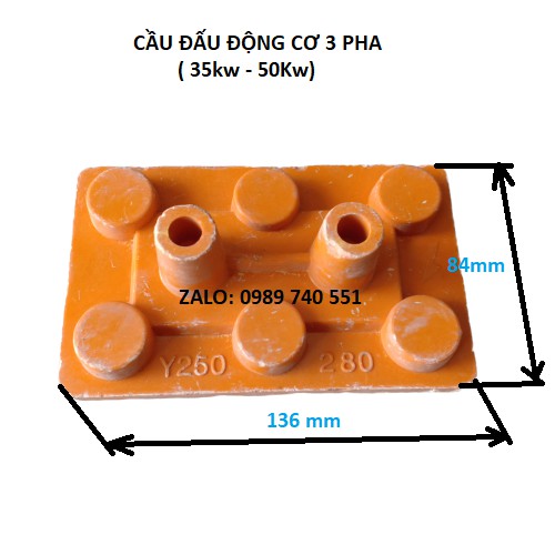 01 Cầu đấu động cơ 3 pha - Cầu đấu 35kw - 50kw mã Y250-280